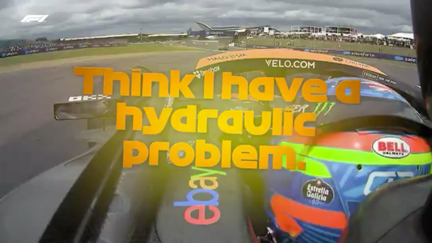 2024 British GP FP1: Piastri rolls into the pits after his McLaren loses power