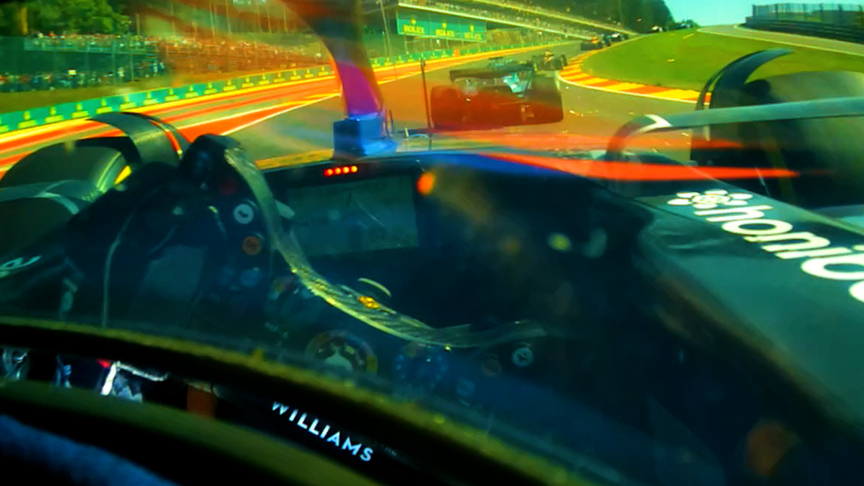 VISOR CAM: Albon's enthralling first lap in Belgium