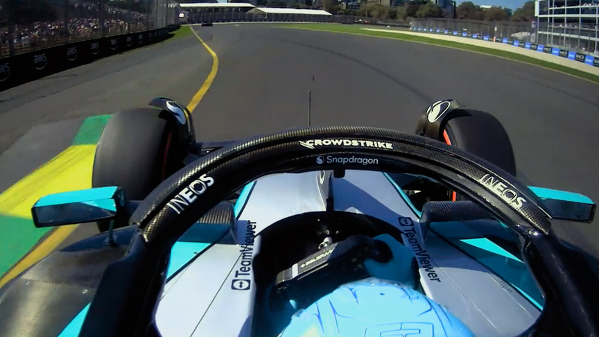 2024 Australian GP FP1: Russell pulls off impressive save after big sideways snap at Turn 10