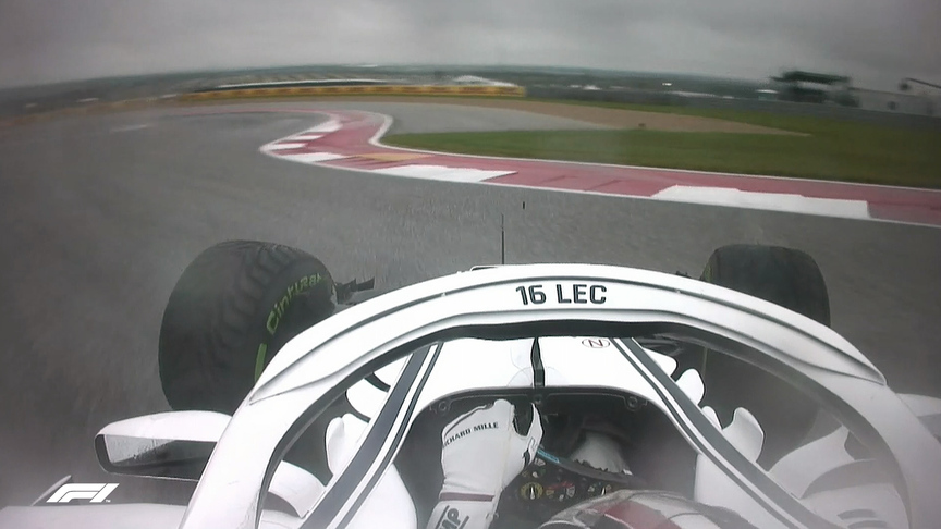 FP1: Leclerc first into the gravel at rain-hit Austin