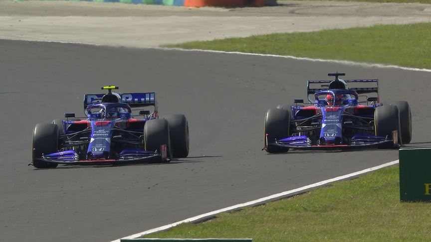 Hungarian GP: Kvyat wins epic team mate dice with Albon