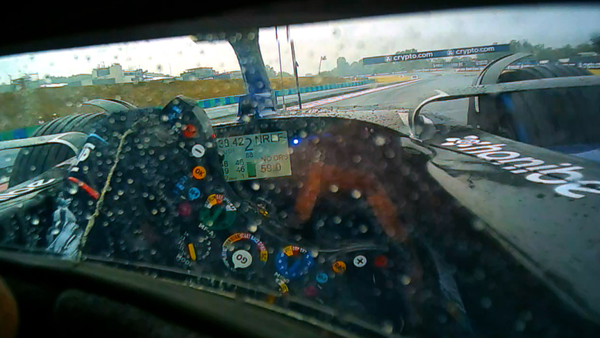 VISOR CAM: Ride onboard with Latifi in wet FP3 at the Hungaroring