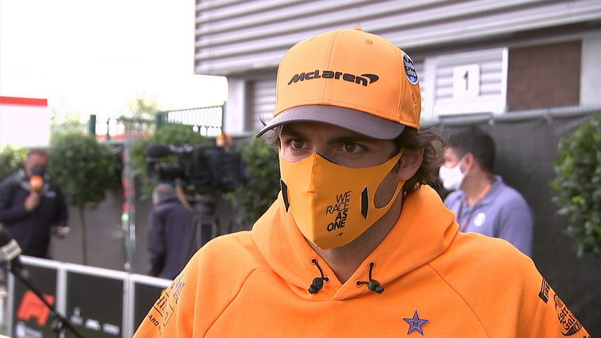 Carlos Sainz "not happy" after exhaust problem forces him to retire