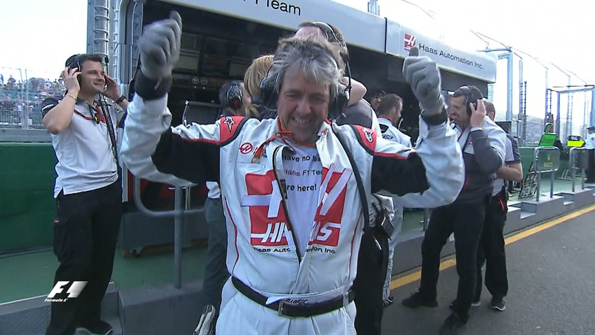 Haas celebrate dream debut