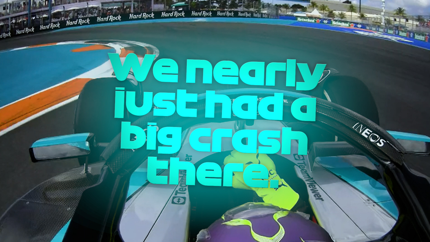 2024 Miami Grand Prix: Hamilton chases down Hulkenberg after nearly colliding