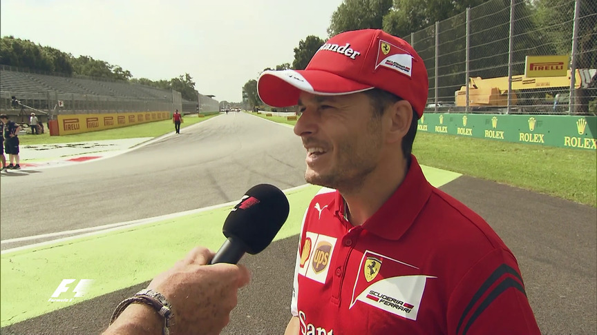 A Track Walk in Monza with Giancarlo Fisichella