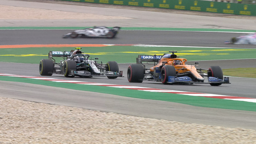 2020 Portuguese Grand Prix: Sainz passes Bottas to take race lead at Portimão