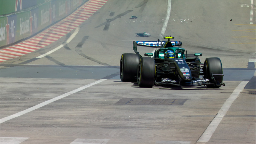 2026 Monaco GP FP1: Debris on track after Alonso hits the wall