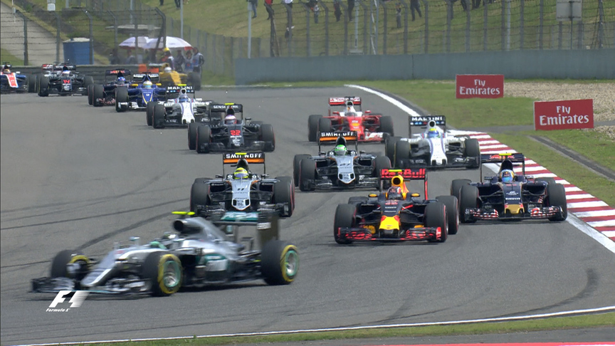 Race: Chaotic opening laps as Ferraris collide