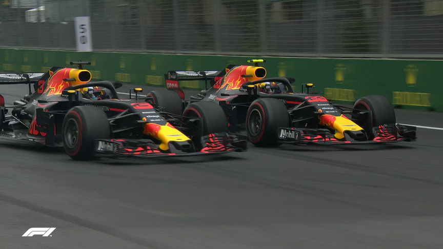 RACE: Ricciardo loses two places on the restart