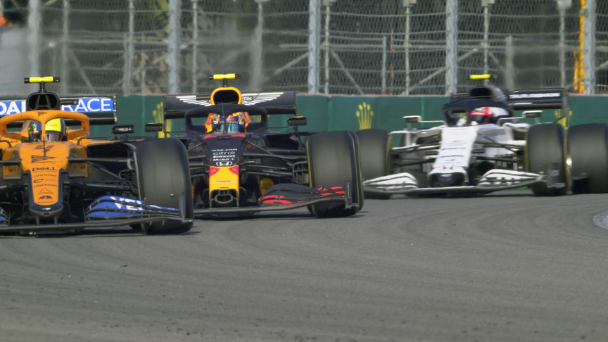 2020 Russian Grand Prix: Gasly through after amazing battle with Norris and Albon