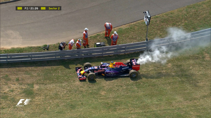 FP2 Breaking News: failure ends Ricciardo's session