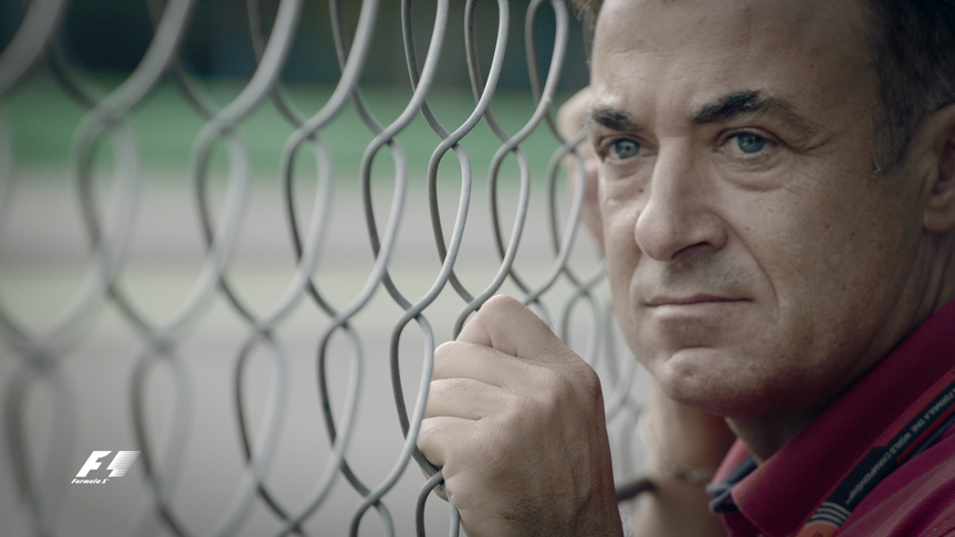 Jean Alesi celebrates the 'Temple of Speed'