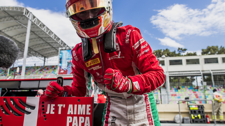 F1 Vault: Charles Leclerc's emotional 2017 F2 victory in Baku