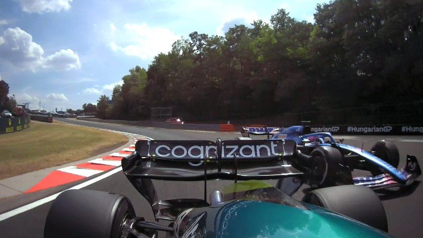 2022 Hungarian GP FP1: Alonso almost runs into Stroll early on in first practice