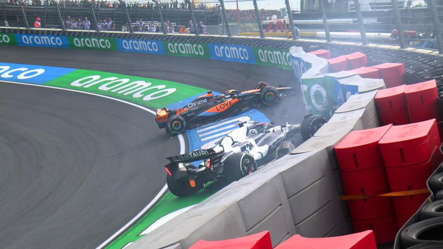 2023 Dutch GP FP2: Bizarre moment as both Piastri and Ricciardo end up in the wall at Turn 3