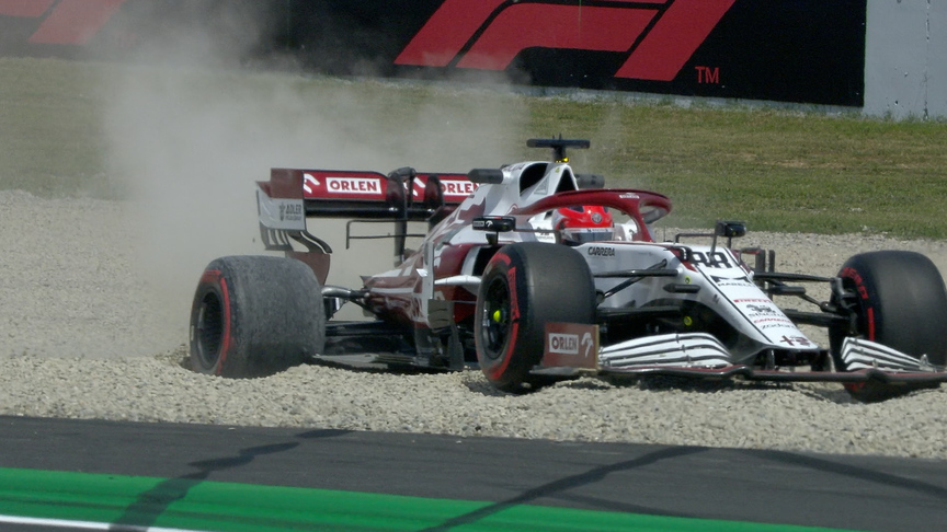 2021 Spanish GP FP1: Kubica spin brings out red flags