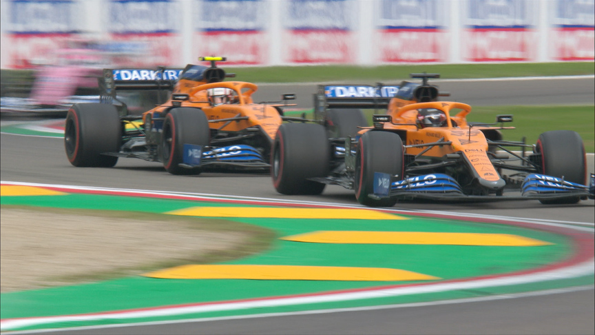 2020 Emilia Romagna Grand Prix: Sainz overtakes McLaren team mate Norris