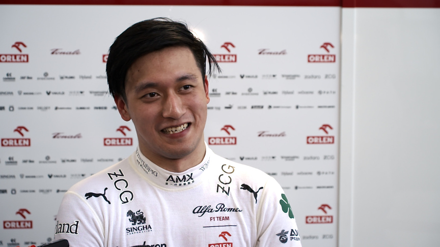 Zhou Guanyu 'learnt to drift' in slippery conditions at Miami International Autodrome