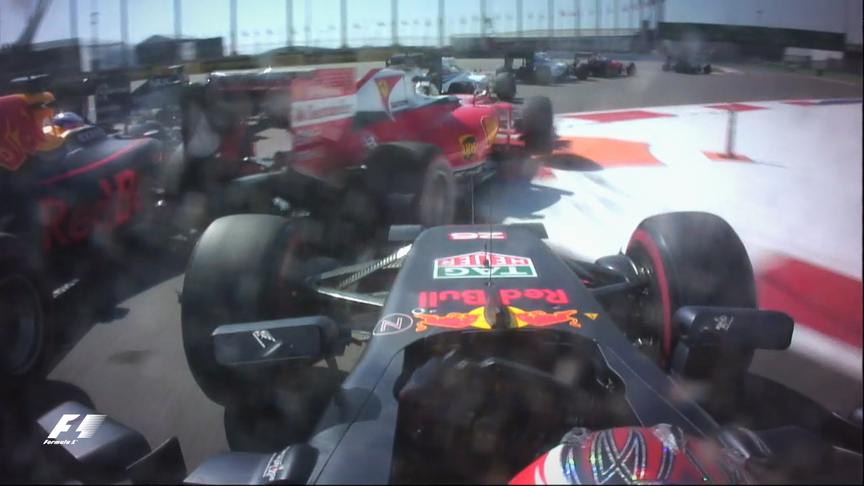 F1 VAULT: Kvyat punts Vettel into early exit