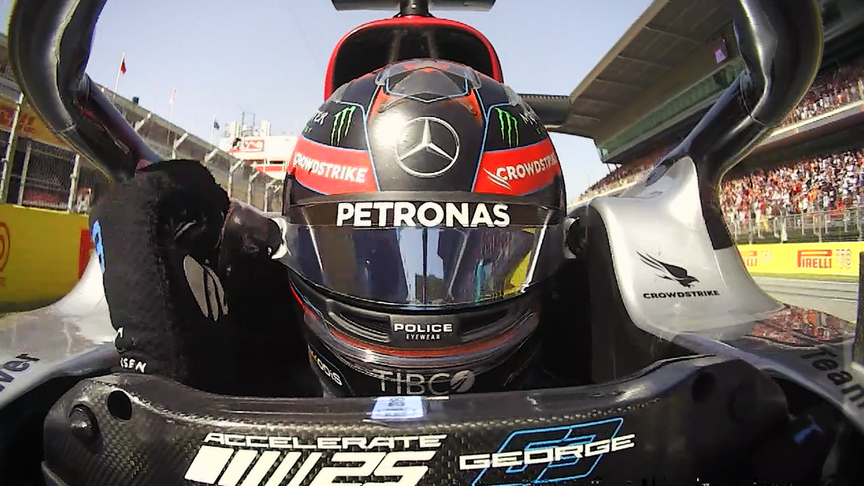 2022 Spanish Grand Prix: Russell thanks team after second podium of year