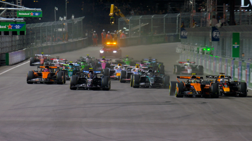 2025 Formula 1 Las Vegas GP: Turn 1 chaos