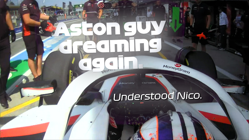 2023 Italian GP FP3: Hulkenberg has close call with Aston Martin mechanic in Monza pit lane