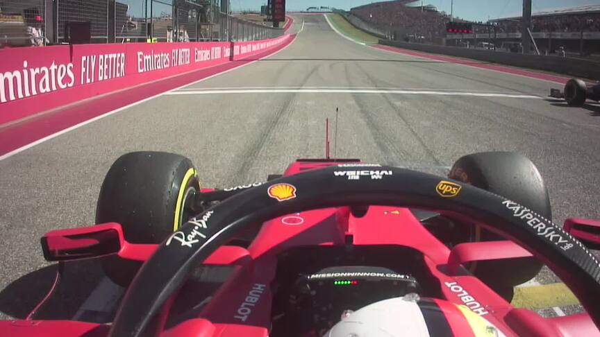 US GP: Onboard with Sebastian Vettel's nightmare first lap in Austin