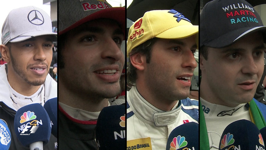 Drivers report back after the race in Brazil