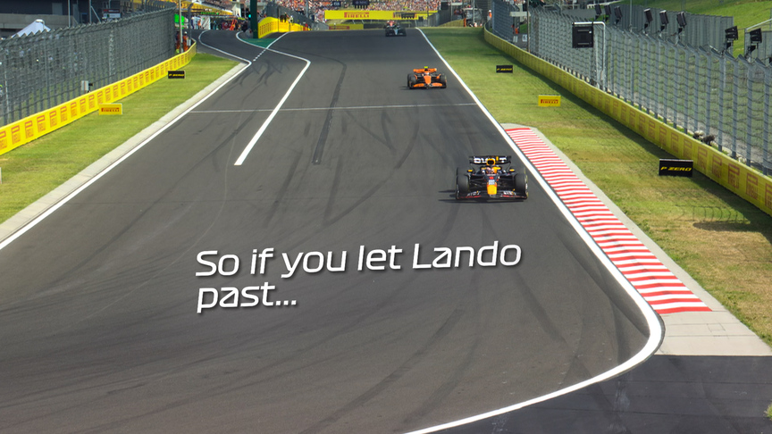 2024 Hungarian Grand Prix: Verstappen protests on the radio – but lets Norris past for P2