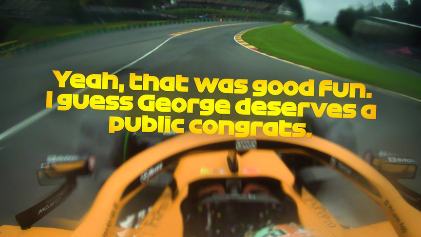 2021 Belgian GP Qualifying: Ricciardo congratulates Russell on front row success