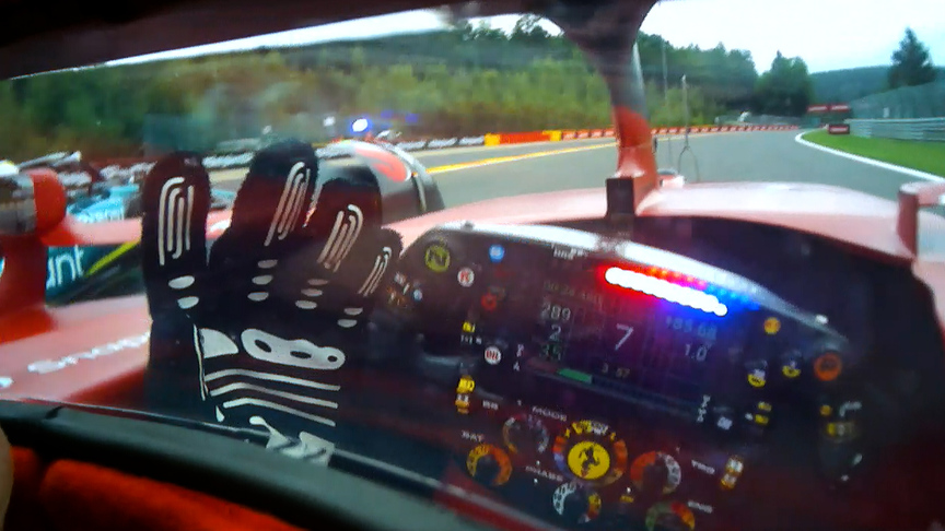 VISOR CAM: Sainz frustrated by Vettel during FP2 at Belgian GP