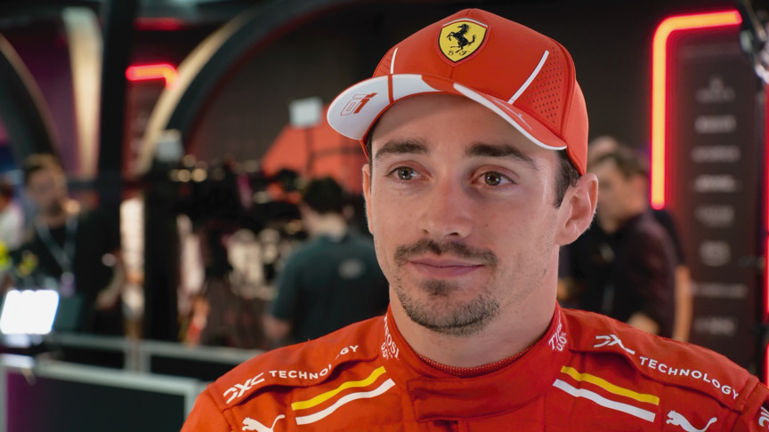 P2 Leclerc full of praise for ‘extremely impressive’ Ferrari sub Bearman