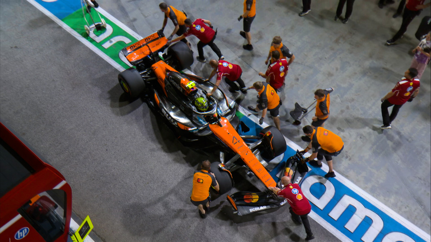 2025 Singapore GP FP2: Norris and Leclerc collide in the pit lane