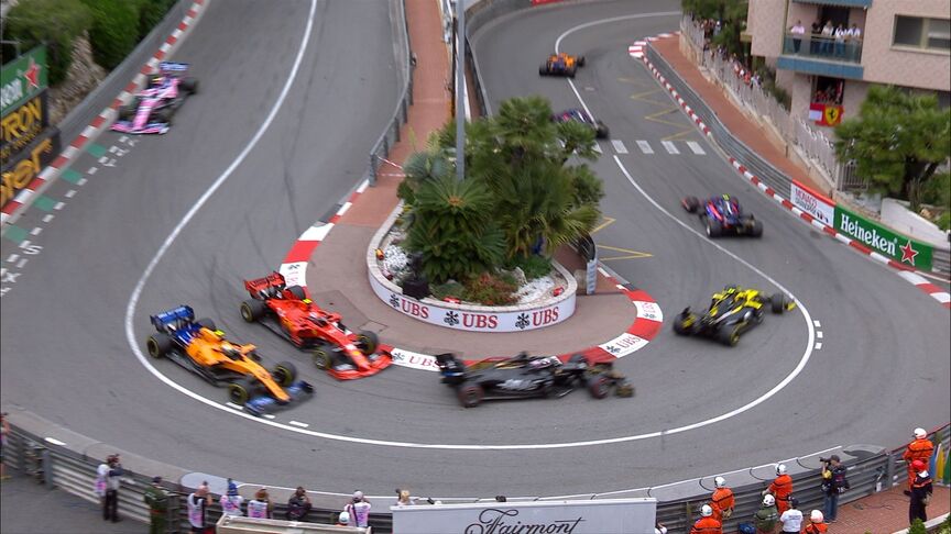 MONACO GP: Leclerc catches Norris napping at the hairpin