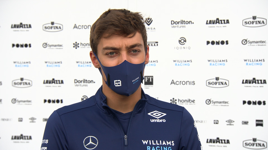 George Russell admits it was a 'tricky day' on the streets of Baku