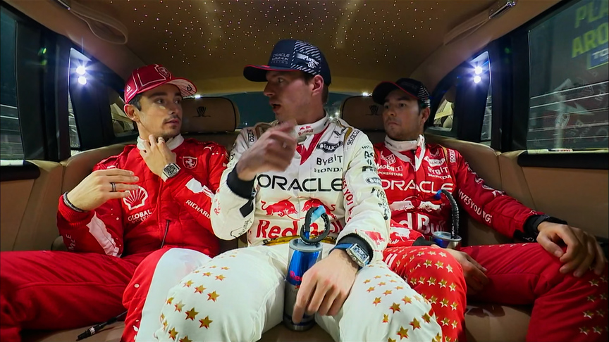 ONBOARD: Ride in 'cooldown' limo with Las Vegas top three