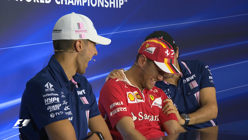 Drivers face the press in Italy