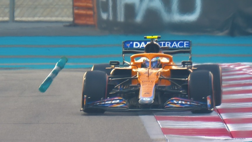 2021 Abu Dhabi GP Qualifying: Schumacher and Norris hit bollard at Yas Marina