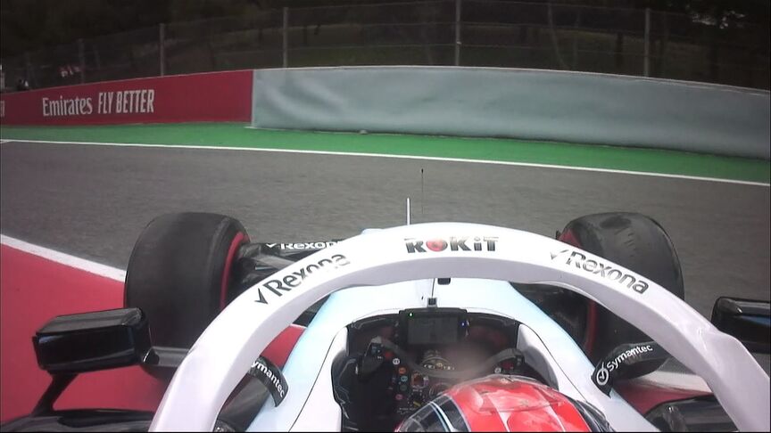 FP2: Kubica survives an early spin on cold tyres