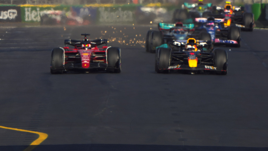 2022 Australian Grand Prix: Leclerc and Verstappen go wheel-to-wheel at Safety Car restart