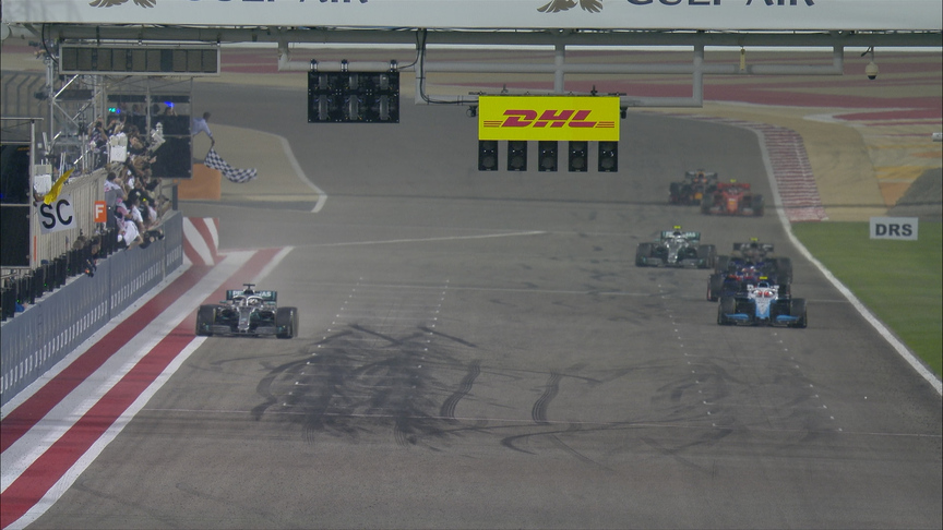 BAHRAIN GP: Hamilton takes the chequered flag for first win of 2019