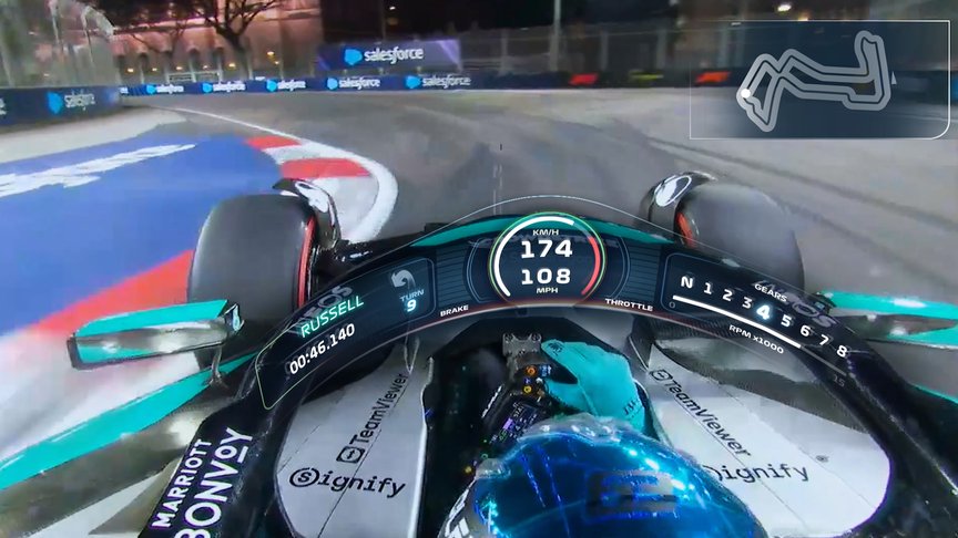 Track View: Onboard with George Russell around the Marina Bay Street Circuit