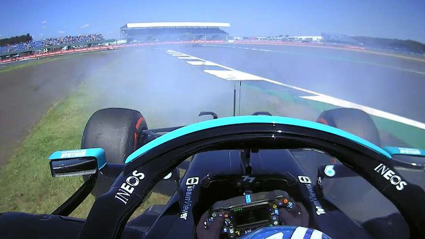2021 British GP FP2: Bottas spins at the end of second practice
