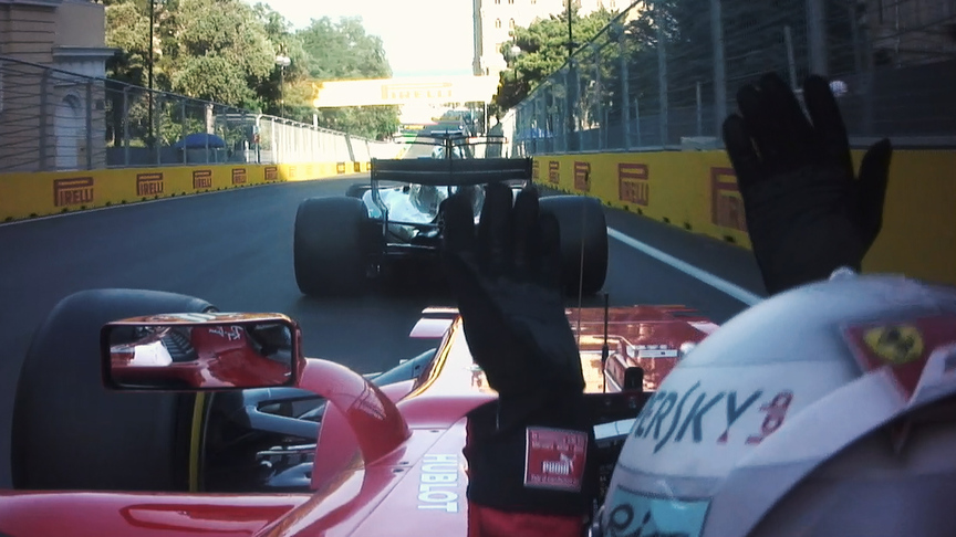 Azerbaijan 2017: Tension spikes as Vettel hits Hamilton