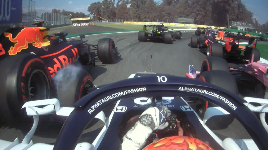 2020 Italian Grand Prix: Gasly and Albon collide at race start