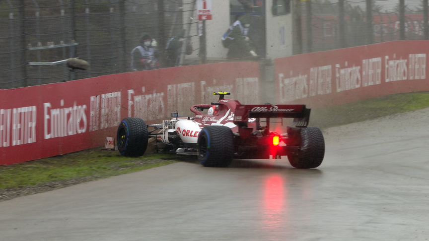 Thrills and spills in wet final practice for 2020 Turkish Grand Prix