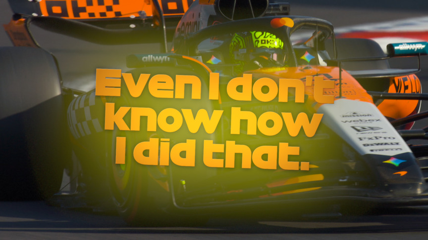 2025 Mexico City GP Qualifying: Lando Norris crosses the line to seal pole position
