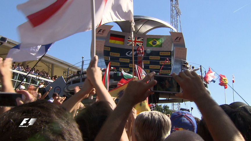 Celebrating with the Tifosi