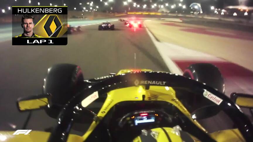 BAHRAIN GP: Onboard with Nico Hulkenberg's chaotic opening lap